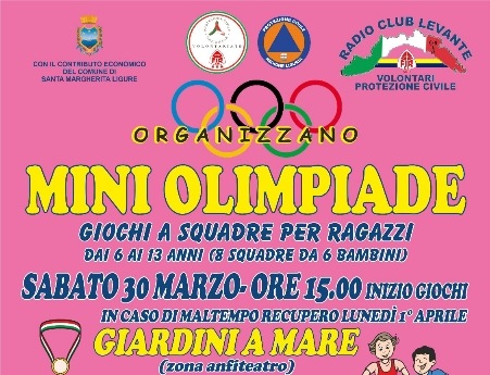 Miniolimpiade di Pasqua, sabato 30 marzo torna l’evento del Radio Club Levante