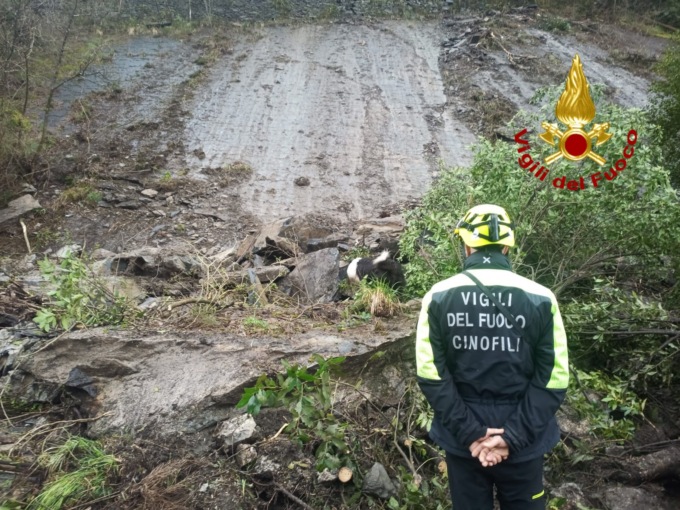 Frana a Bargagli, SS 45 chiusa in località La Presa