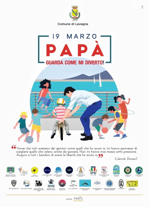 “Papà guarda come mi diverto”, iniziativa del Comune di Lavagna
