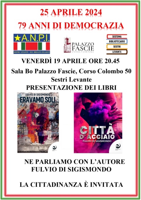 Fulvio Di Sigismondo presenta i suoi romanzi aprendo il ciclo di eventi dell’ANPI