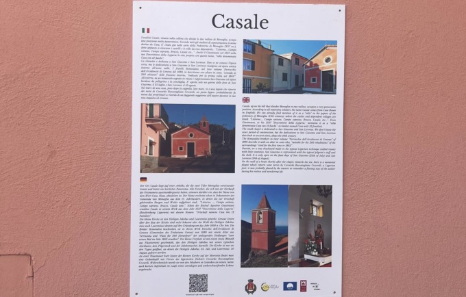 Concluso con il pannello storico il percorso frazionale con Casale