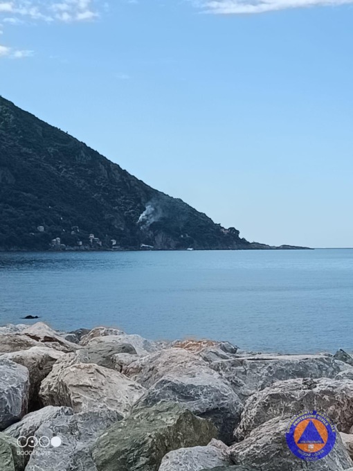 Principio di incendio sul Monte di Portofino