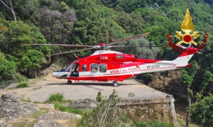 Soccorsa con l'elicottero una donna caduta sul monte di Portofino