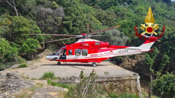 Soccorsa con l’elicottero una donna caduta sul monte di Portofino