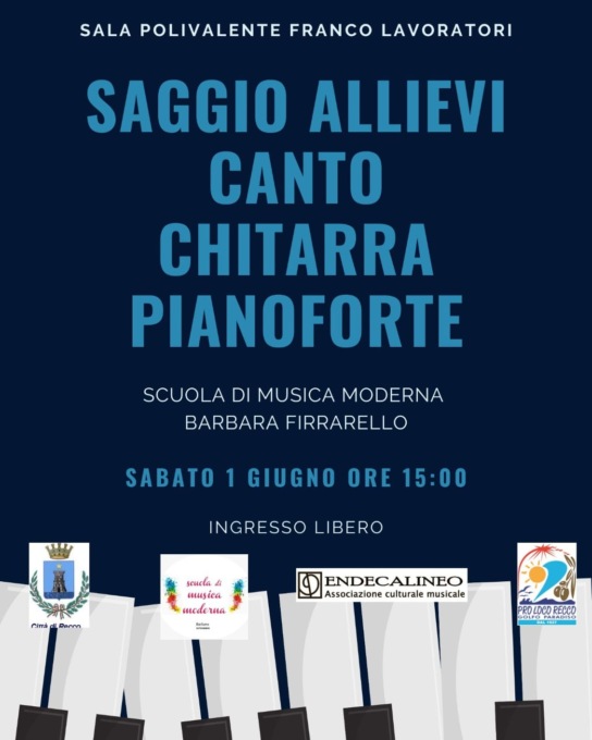 Recco, saggio di fine anno della “Scuola di Musica Moderna”