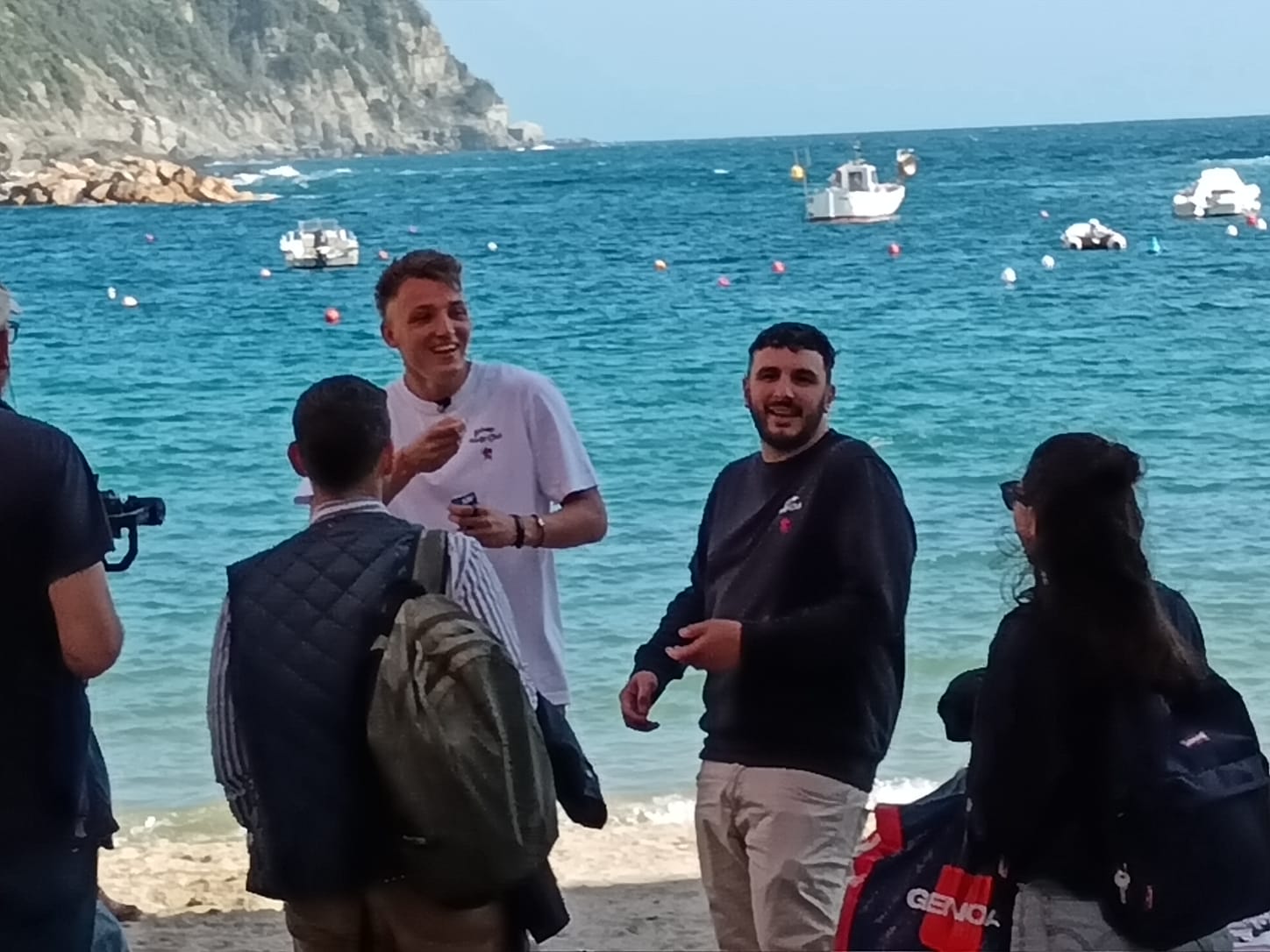 Segati Riau Sestri, Mateo Retegui in Baia per un'intervista - Prima il Levante