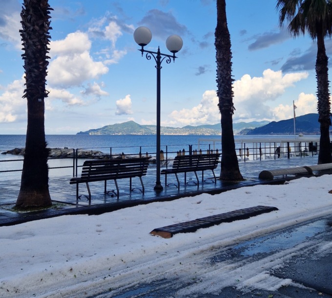 Maltempo, importante grandinata a Sestri Levante