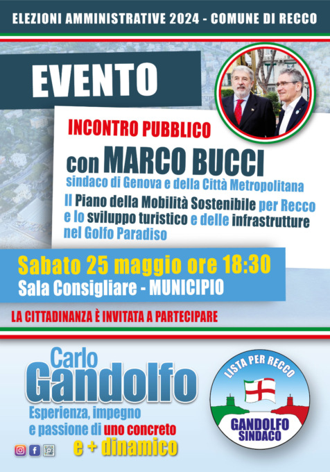 Elezioni, Gandolfo incontra il sindaco metropolitano Bucci