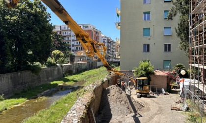 Torrente Rupinaro, procedono i lavori sull’argine di corso Genova 11