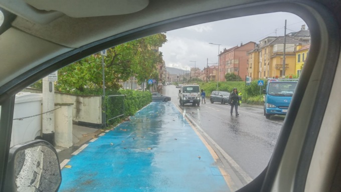 Chiusa per allagamento via Previati a Lavagna