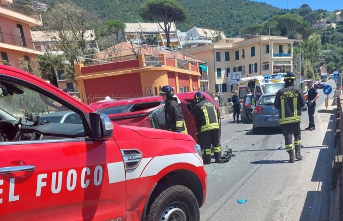 Incidente stradale a Cavi di Lavagna
