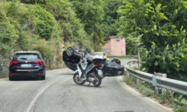 Auto ribaltata a Rapallo