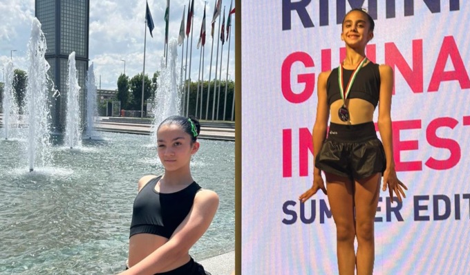 Ginnastica ritmica, successo per le casarzesi Sofia e Gioia De Simone