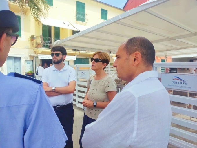 Bus turistici a Santa e Rapallo, il sopralluogo dei sindaci Ricci e Caversazio
