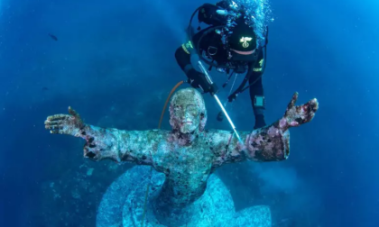 Ripulito il Cristo degli Abissi nel 70° anniversario della posa