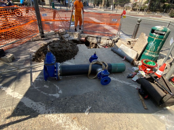 Lavori di manutenzione e sostituzione valvole acquedotto in viale Millo a Chiavari
