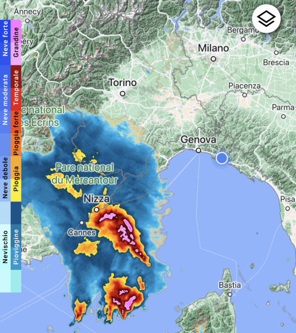 Primi temporali grandinigeni sferzano la Liguria
