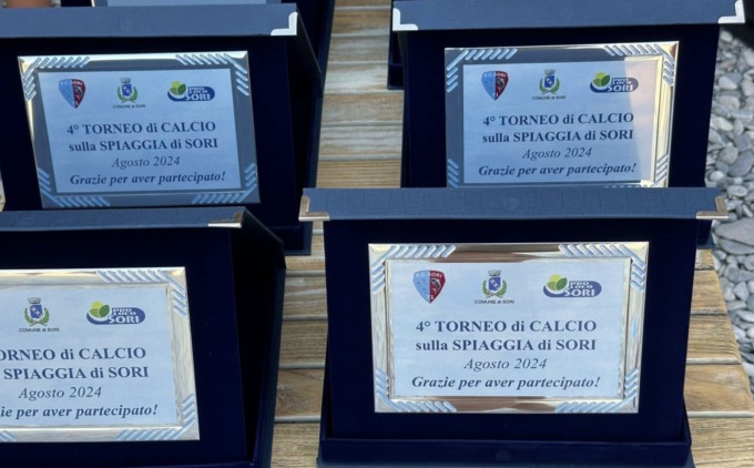 Sori, conclusa con successo la 4a edizione del torneo di calcio in spiaggia