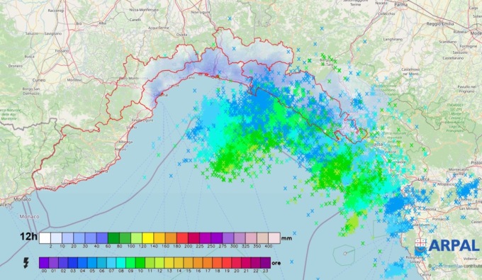 Maltempo, allerta arancione fino alle 16 sul centro-levante, gialla ovunque fino alle 20