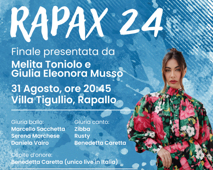 Rapax 2024, sabato 31 agosto la serata finale