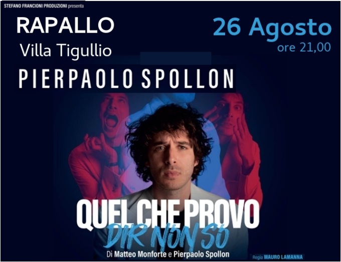 Pierpaolo Spollon sarà ospite del Rapallo Comedy Night