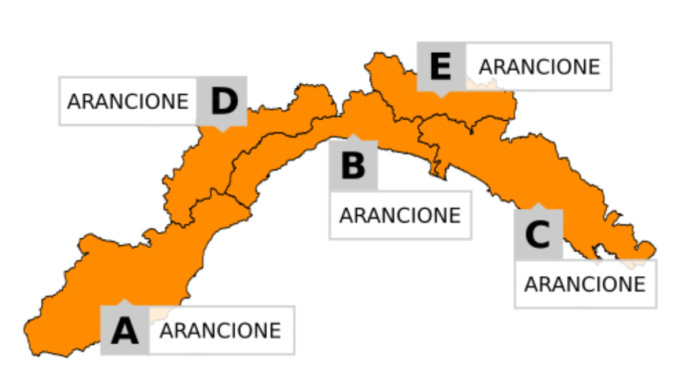 Allerta per temporali sulla Liguria, da gialla ad arancione