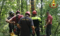 Soccorsa pilota di parapendio caduta su un albero