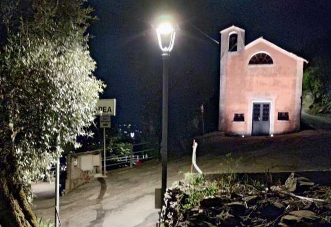 Zoagli, nuovo impianto di illuminazione in via Serra
