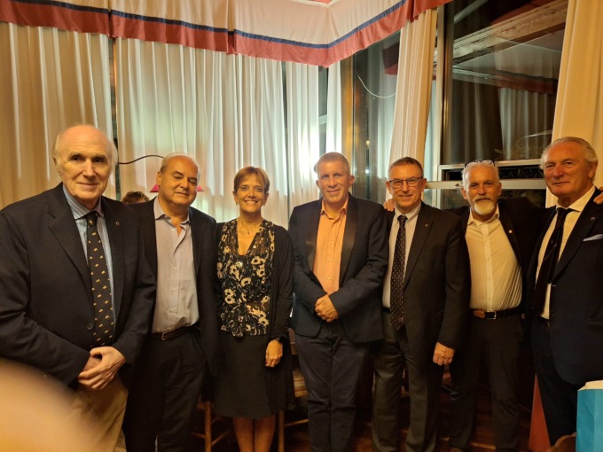 Il presidente del Panathlon International ha incontrato i club di Rapallo, Chiavari Tigullio e Recco