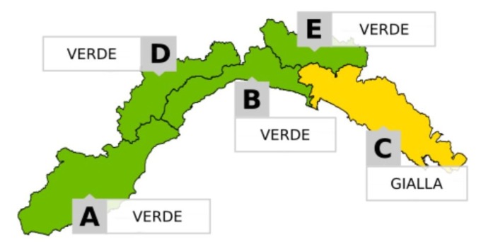 Allerta gialla per temporali sul Levante dalle 5 alle 18 di giovedì 12 settembre