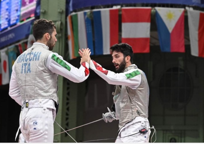 Scherma in piazza a Portofino con i vicecampioni olimpici