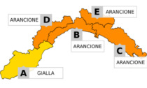 Giovedì 17 ottobre allerta massima per temporali sul Centro Levante della Liguria