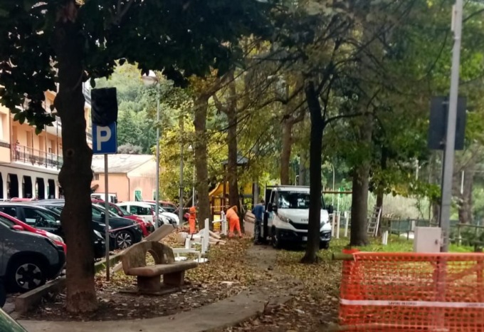 Recco, partiti i lavori per la palestra a cielo aperto