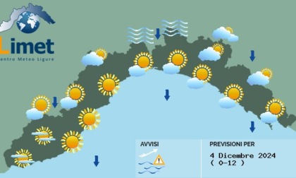 Meteo: raffiche forti di vento nell'entroterra del levante