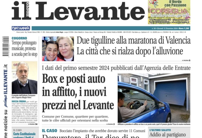 Il Nuovo Levante da oggi in edicola