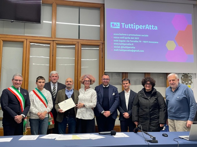 Conferito il premio “Recco Città della Vita” all’associazione “Tutti per Atta“