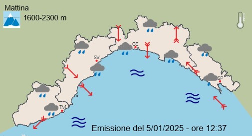 Meteo: continua la fase piovosa