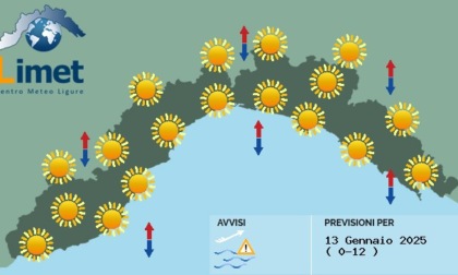 Cieli limpidi ma forti raffiche di vento per oggi, lunedì 13 gennaio