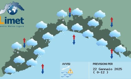 Meteo: piogge diffuse su tutta la Liguria