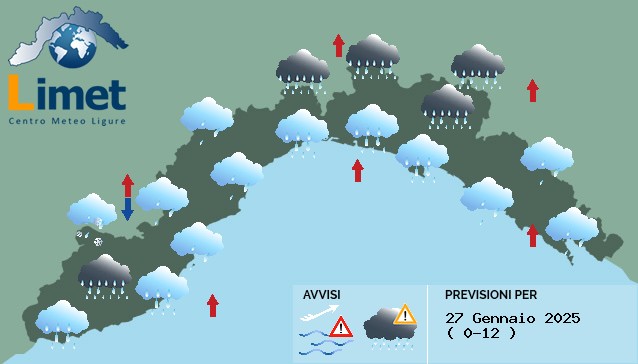 Meteo: criticità possibili sul Levante sul finire della giornata