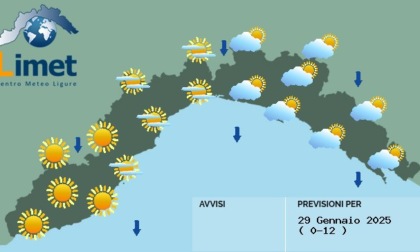 Meteo: nel Levante insiste una nuvolosità moderata