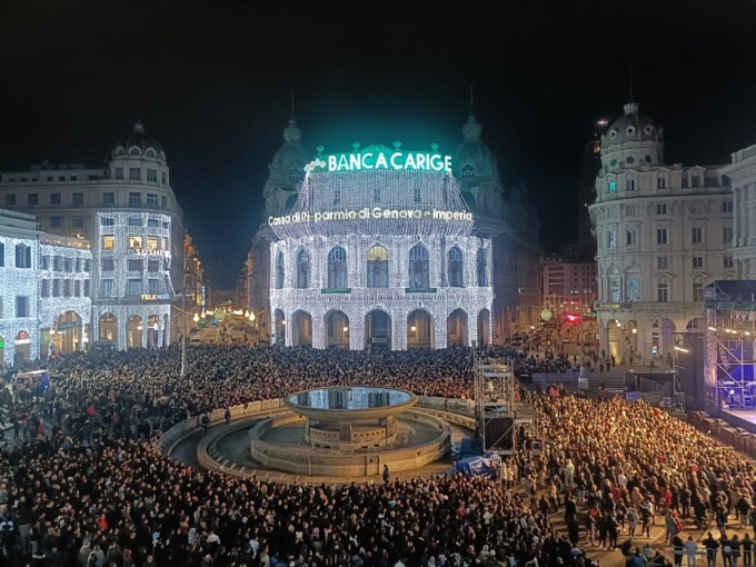Tricapodanno, 80.000 persone nelle tre serate in piazza De Ferrari