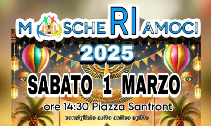 MascheRIamoci: la festa di Carnevale a Chiavari con un tocco di Antico Egitto