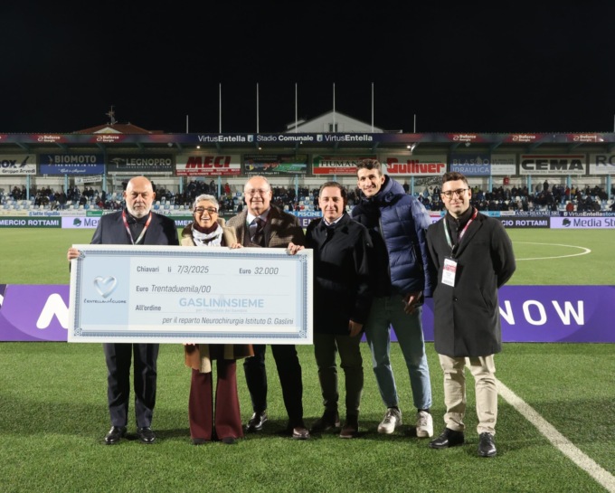 Entella nel Cuore, donati 32 mila euro alla Fondazione Gaslininsieme
