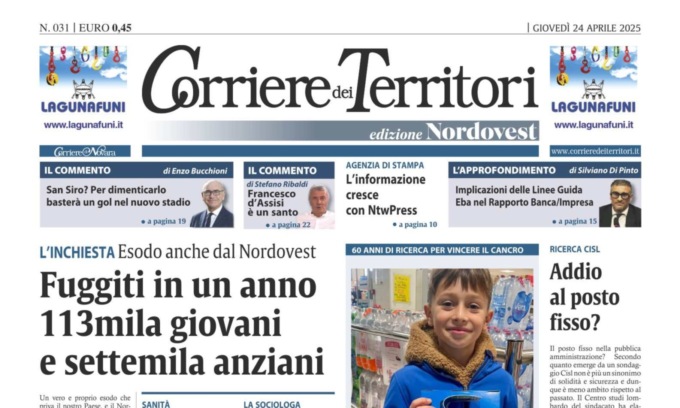 Il Corriere dei Territori questa settimana si è occupato dell’esodo di pensionati e giovani