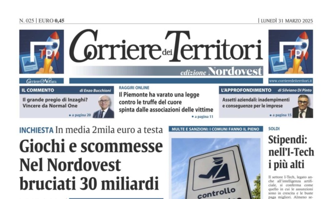 Giochi e scommesse nel Nord Ovest: il Corriere dei Territori questa settimana si occupa di azzardo