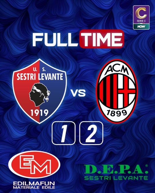 Il Sestri Levante battuto in casa dal Milan Futuro: 2-1