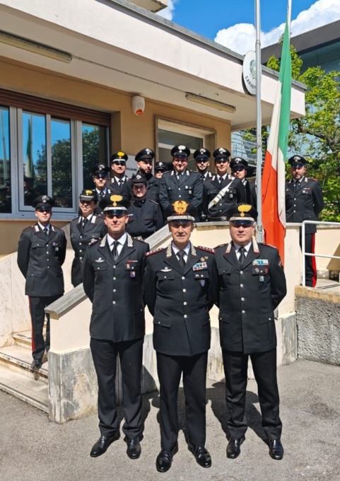 Il Generale Riccardo Galletta in visita alla stazione dei Carabinieri di Rapallo