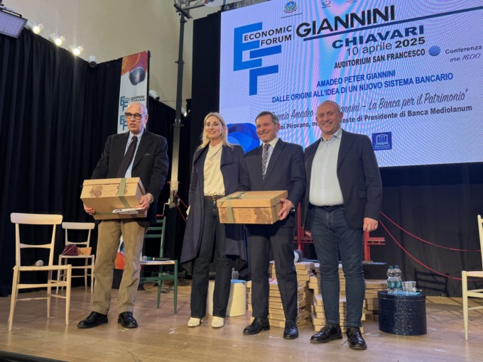 Chiavari, conferito il Premio “Amadeo Peter Giannini” al presidente della Banca Mediolanum Pirovano