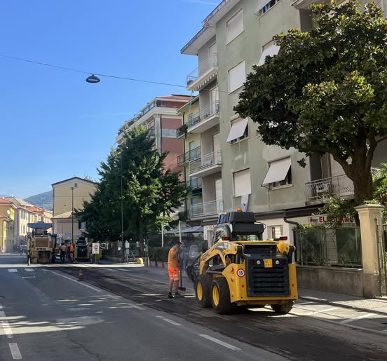 Partono i lavori di asfaltatura a Chiavari